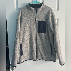 Old Navy Men's Heather Gray Zip-Up Sweater